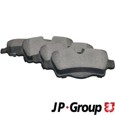 JP GROUP 6063700210 Brake pad set Rear Axle, prepared for wear indicator