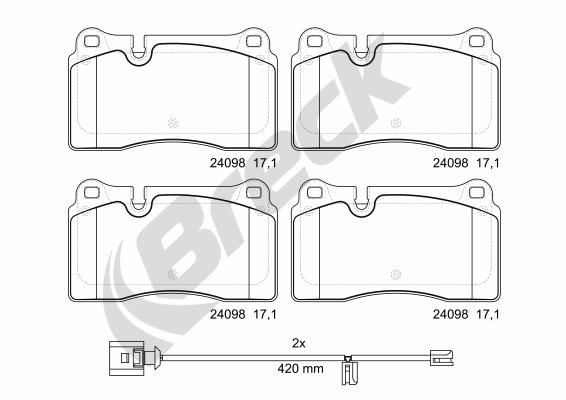 BRECK 24098 00 551 00 Brake pad set VW experience and price