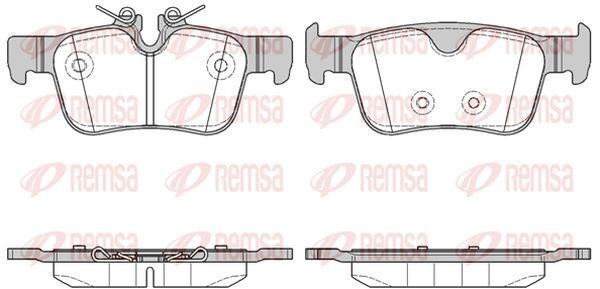 KAWE 1551 10 Brake pad set Rear Axle, prepared for wear indicator, with adhesive film, with spring