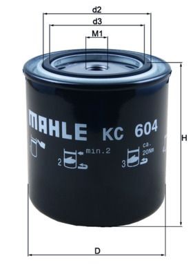 72419964 MAHLE ORIGINAL KC604 Fuel filter 2036282