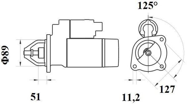MAHLE ORIGINAL Starter motors MS 753 suitable for MERCEDES-BENZ VARIO
