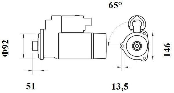 MAHLE ORIGINAL Starter motors MS 758 suitable for MERCEDES-BENZ Intouro (O 560)