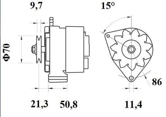 MS767 Starter motor AZF4405 24V 4,0kW z11 MAHLE ORIGINAL 24V, 4,0kW, Number of Teeth: 11, Ø 110 mm