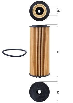Great value for money - MAHLE ORIGINAL Oil filter OX 1162D