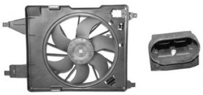 VAN WEZEL 4323747 Fan, radiator Ø: 380 mm, with radiator fan shroud, with electric motor