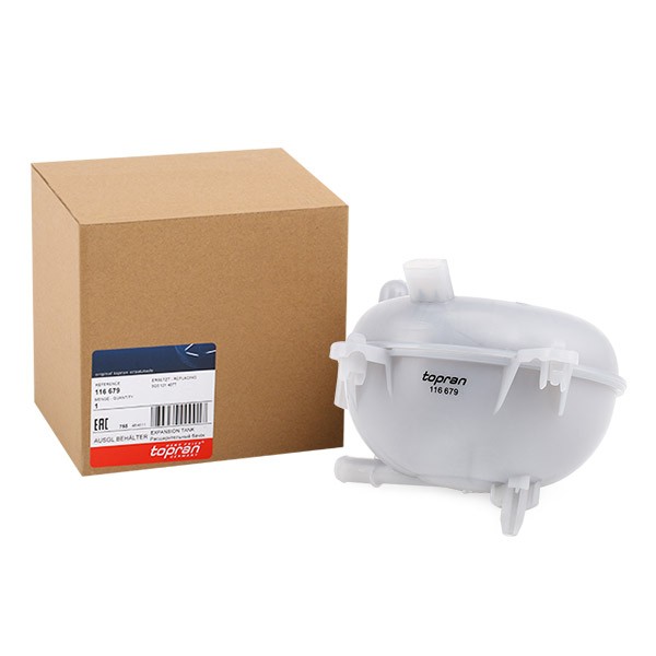 TOPRAN 116 679 Coolant expansion tank without cap, with sensor