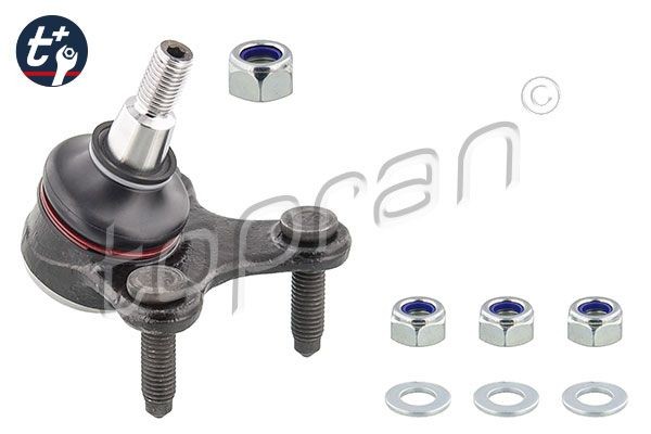 116 785 TOPRAN Suspension ball joint SKODA Front Axle Left, with attachment material, t+, for control arm
