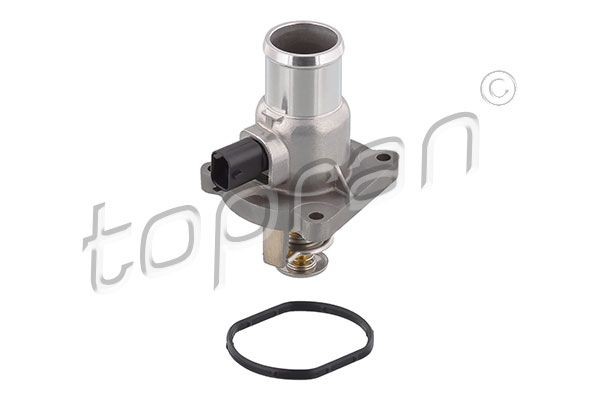 207 932 TOPRAN Coolant thermostat FIAT Opening Temperature: 105°C, with housing, Metal Housing