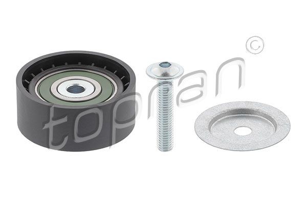 TOPRAN 502 580 Deflection / guide pulley, v-ribbed belt TOYOTA AVENSIS 2003 in original quality