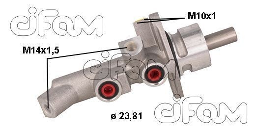 202-1119 CIFAM Brake master cylinder SMART D1: 23,81 mm, Aluminium