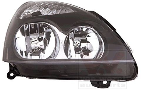 VAN WEZEL 4341962 Headlight Right, H7, H1, Crystal clear, for right-hand traffic, without motor for headlamp levelling, PX26d