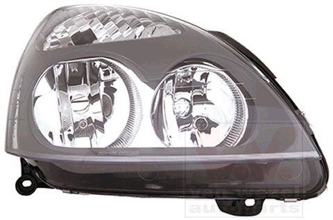 VAN WEZEL 4341964 Headlight Right, H7, H1, Crystal clear, for right-hand traffic, without motor for headlamp levelling, PX26d