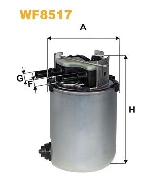 WIX FILTERS In-Line Filter, with filter heating, 10mm, 10mm Height: 158,5mm Inline fuel filter WF8517 buy