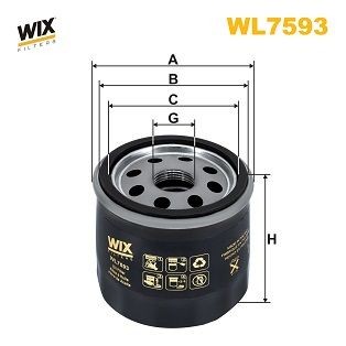 WIX FILTERS WL7593 Oil filter 1M0123802