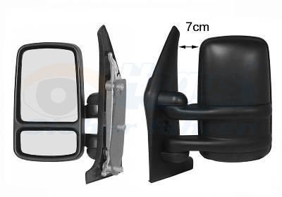 VAN WEZEL Left, Complete Mirror, Convex, for manual mirror adjustment, Short mirror arm Side mirror 4391801 buy