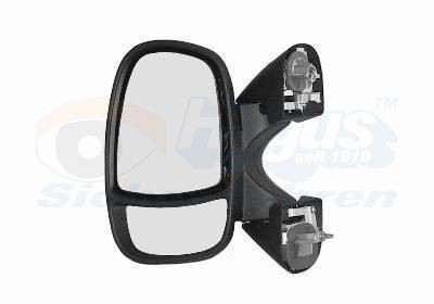 VAN WEZEL 4394801 Wing mirror Left, Complete Mirror, Convex, for manual mirror adjustment, Short mirror arm