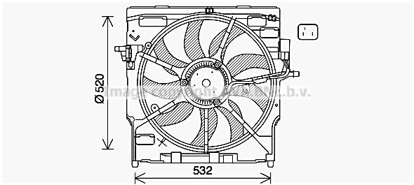 Great value for money - PRASCO Fan, radiator BW7563