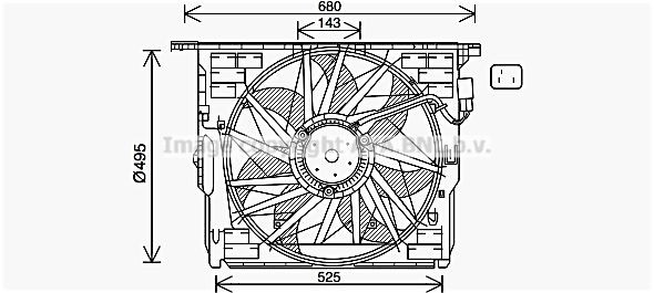 PRASCO BW7564 Fan, radiator 1742 8509 740