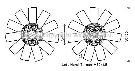 PRASCO MSF655 Fan, radiator 000 200 72 23