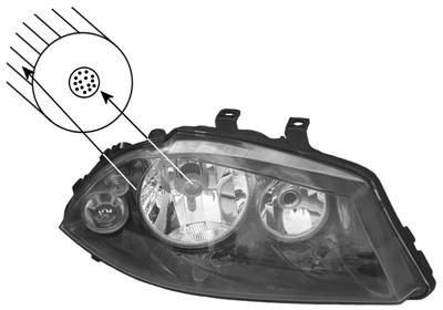 VAN WEZEL 4917964 Headlight Right, H7, H3, Smoke Grey, for right-hand traffic, without motor for headlamp levelling, PK22s