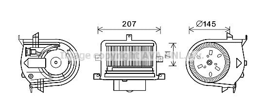 VN8350 PRASCO Heater blower motor SEAT 12V