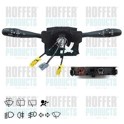 HOFFER with cornering light, with airbag clock spring Number of connectors: 22, with dynamic function (direction indicator), with light dimmer function, with high beam function, with fog-lamp function, with rear fog light function, with wipe-wash function, with wipe interval function, with rear wipe-wash function Steering Column Switch 2103317 buy