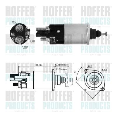 HOFFER 6646255 Magnetschalter, Anlasser für MERCEDES-BENZ ACTROS LKW in Original Qualität