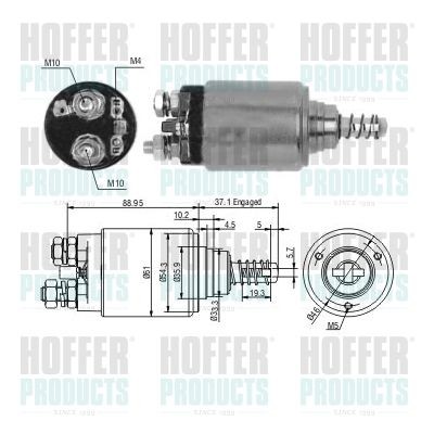 HOFFER 6646268 Magnetschalter, Anlasser für DAF F 1200 LKW in Original Qualität