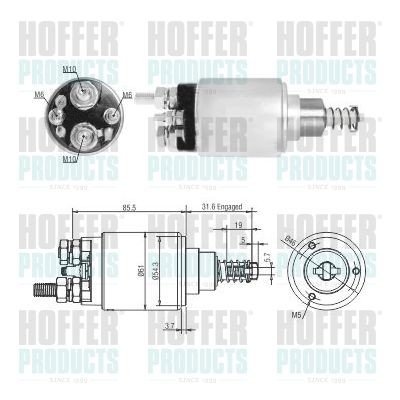 HOFFER 6646275 Magnetschalter, Anlasser für IVECO EuroFire LKW in Original Qualität