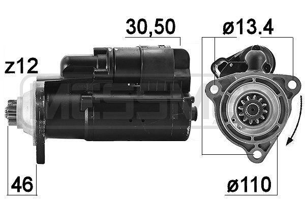 MESSMER 220821 Starter motor 1956 090