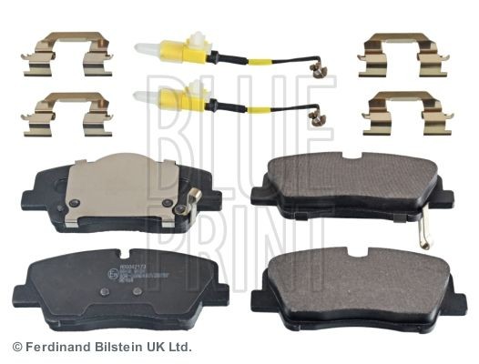 BLUE PRINT ADG042173 Brake pad set Rear Axle, incl. wear warning contact, with anti-squeak plate