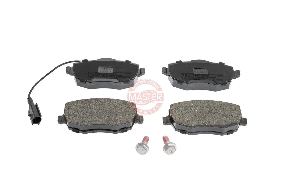 MASTER-SPORT 13046027242N-SET-MS Brake pad set Front Axle, incl. wear warning contact, with anti-squeak plate