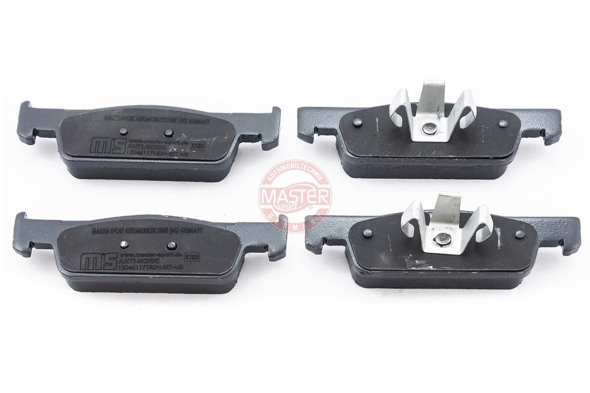 22525 MASTER-SPORT Front Axle, with anti-squeak plate Height 1: 49mm, Height 2: 49mm, Width 1: 155mm, Width 2 [mm]: 155mm, Thickness 1: 17mm, Thickness 2: 17mm Brake pads 13046117182N-SET-MS buy
