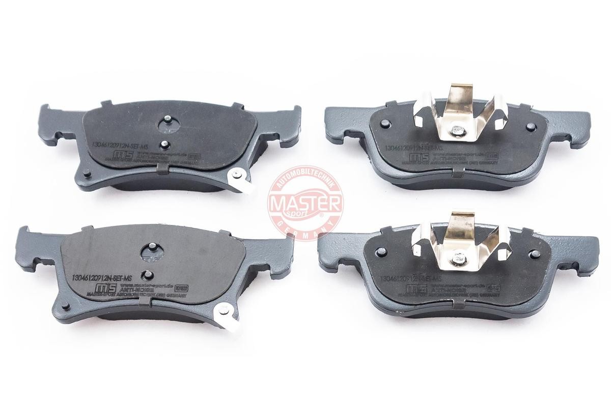 236120912 MASTER-SPORT Front Axle, with anti-squeak plate Height: 62,4mm, Thickness: 17,5mm Brake pads 13046120912N-SET-MS buy