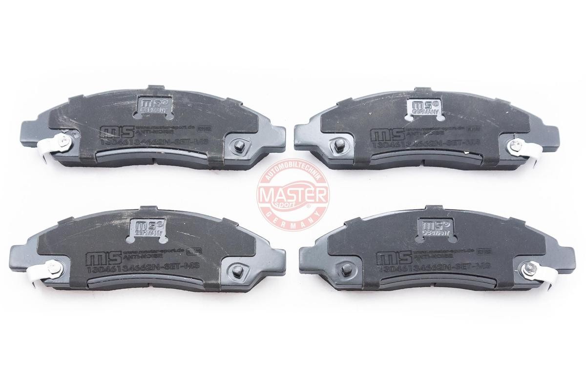 MASTER-SPORT 13046134662N-SET-MS Brake pad set Front Axle, incl. wear warning contact, with anti-squeak plate