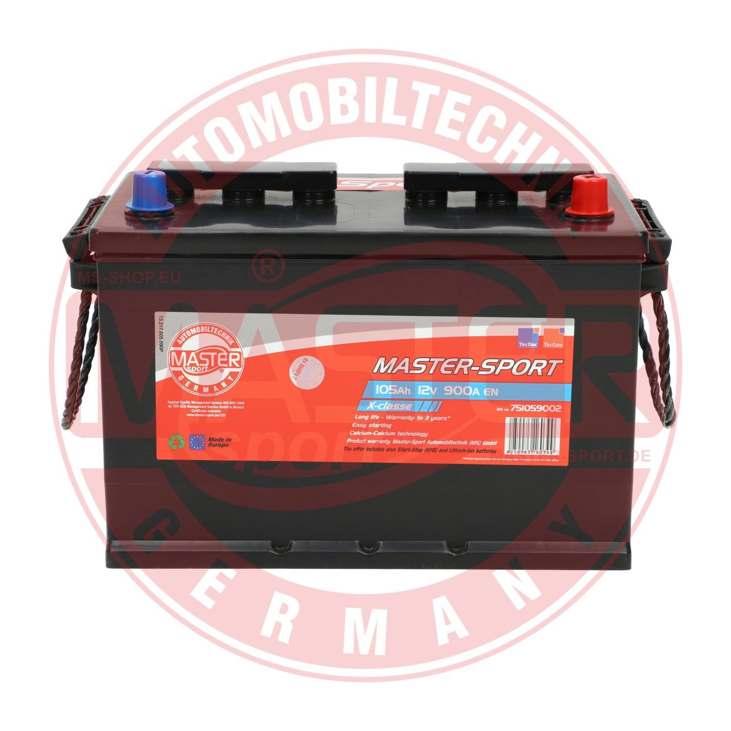 MASTER-SPORT 12V 105Ah 900A B01 Starter battery 751059002 buy