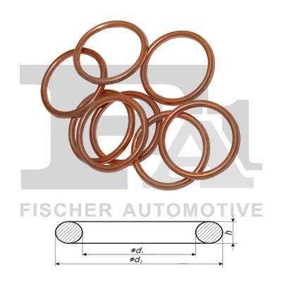 FA1 Copper Thickness: 2mm, Inner Diameter: 12mm Oil Drain Plug Gasket 521.870.010 buy