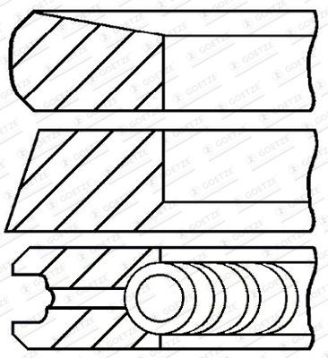 08-424907-00 GOETZE ENGINE Piston ring kit MERCEDES-BENZ Cyl.Bore: 80,5mm, 0,5mm