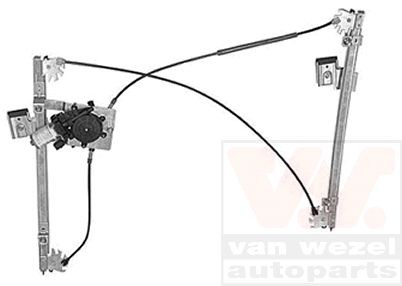 VAN WEZEL 5824262 Window regulator Right Front, Operating Mode: Electric, with electric motor, without comfort function