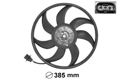 VAN WEZEL 5827745 Fan, radiator Ø: 385 mm, with electric motor, without holder