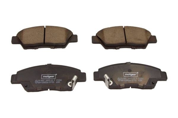 MAXGEAR Front Axle, with acoustic wear warning Height: 56,3mm, Width: 137mm, Thickness: 16,5mm Brake pads 19-3007 buy