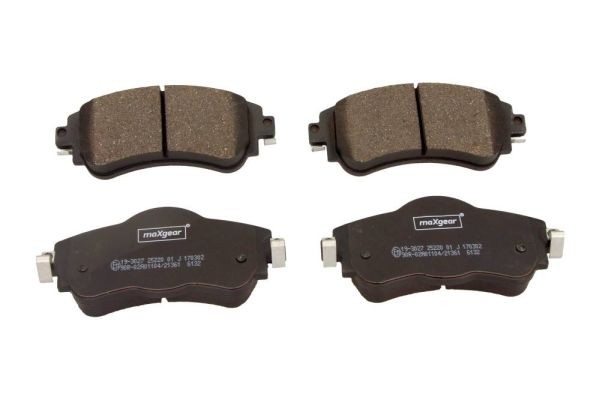 MAXGEAR 19-3027 Brake pad set excl. wear warning contact, with brake caliper screws