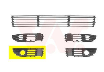 VAN WEZEL 5837594 Bumper grill with hole(s) for fog lights, Fitting Position: Right Front