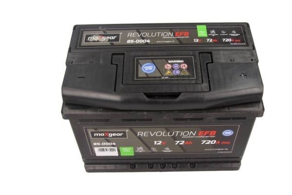85-0004 MAXGEAR Car battery NISSAN 12V 70Ah 760A B13 EFB Battery, Positive Terminal right