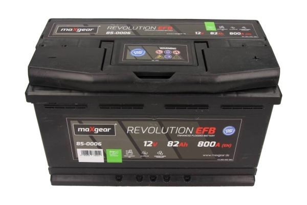 MAXGEAR REVOLUTION 12V 82Ah 800A B13 EFB Battery, Positive Terminal right, without fill gauge, Maintenance free Cold-test Current, EN: 800A, Voltage: 12V, Terminal Placement: 01 Starter battery 85-0006 buy