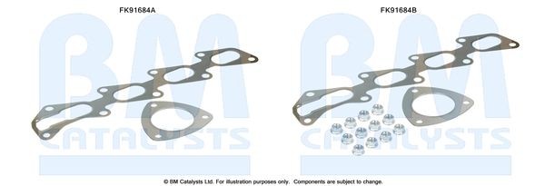 BM CATALYSTS FK91684 Exhaust mounting kit Opel Astra j Estate 1.4 101 hp Petrol 2010 price