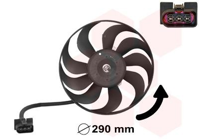 Audi A6 Radiator cooling fan 1297614 VAN WEZEL 5888745 online buy