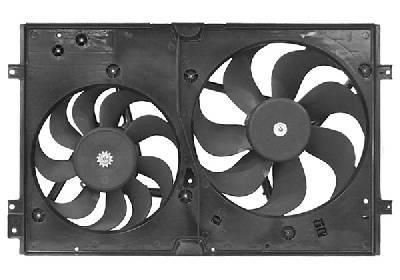 5888749 VAN WEZEL Cooling fan NISSAN with radiator fan shroud, with electric motor