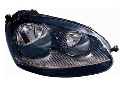 VAN WEZEL 5893962 Headlight Right, H7/H7, chrome, Crystal clear, for right-hand traffic, with motor for headlamp levelling, PX26d