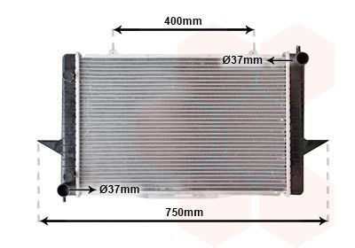 VAN WEZEL 59002118 Engine radiator Aluminium, 590 x 388 x 40 mm, Brazed cooling fins